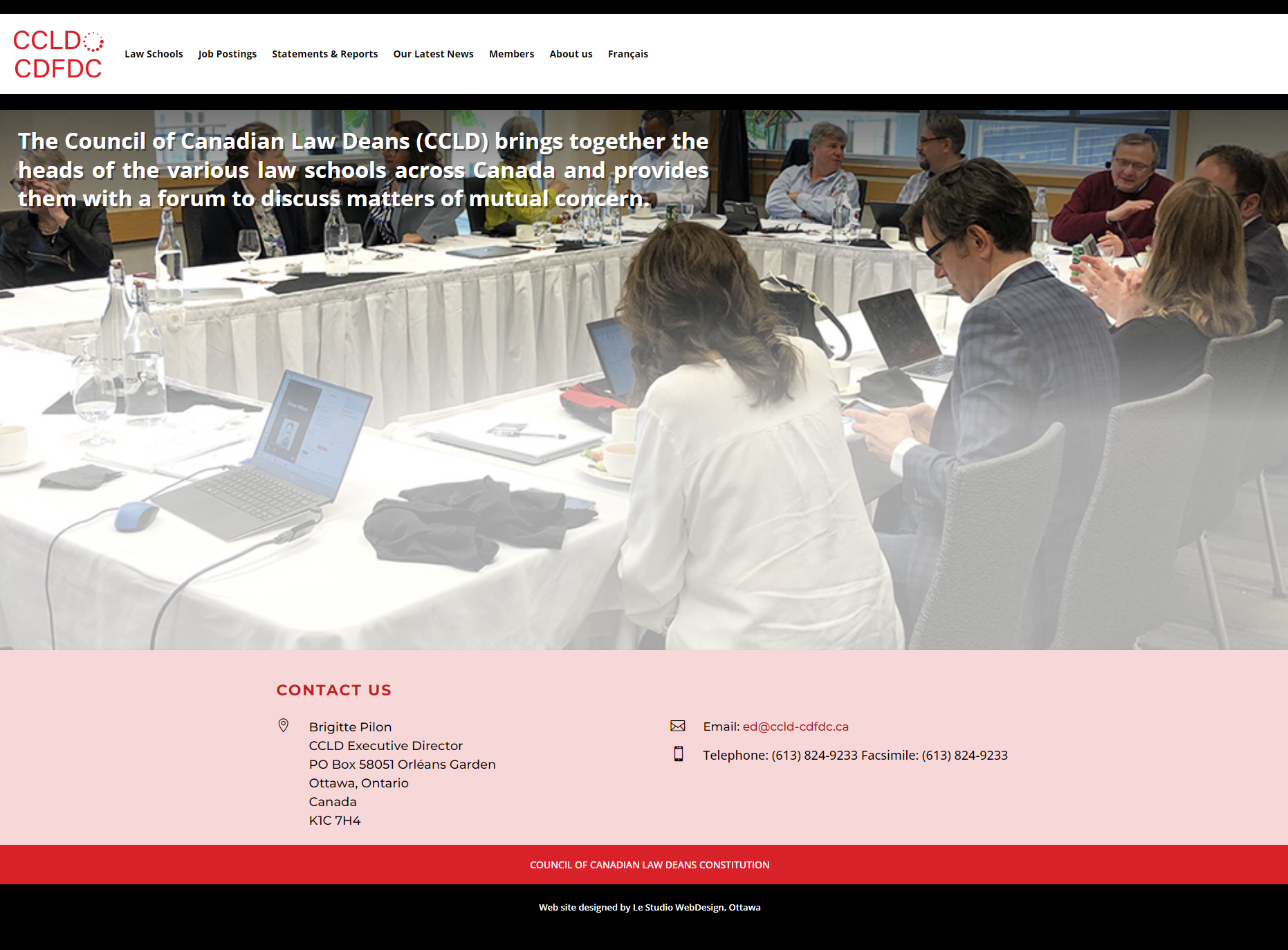 Le Studio Webdesign - Portfolio - Conseil des doyens et doyennes des facultés de droit du Canada