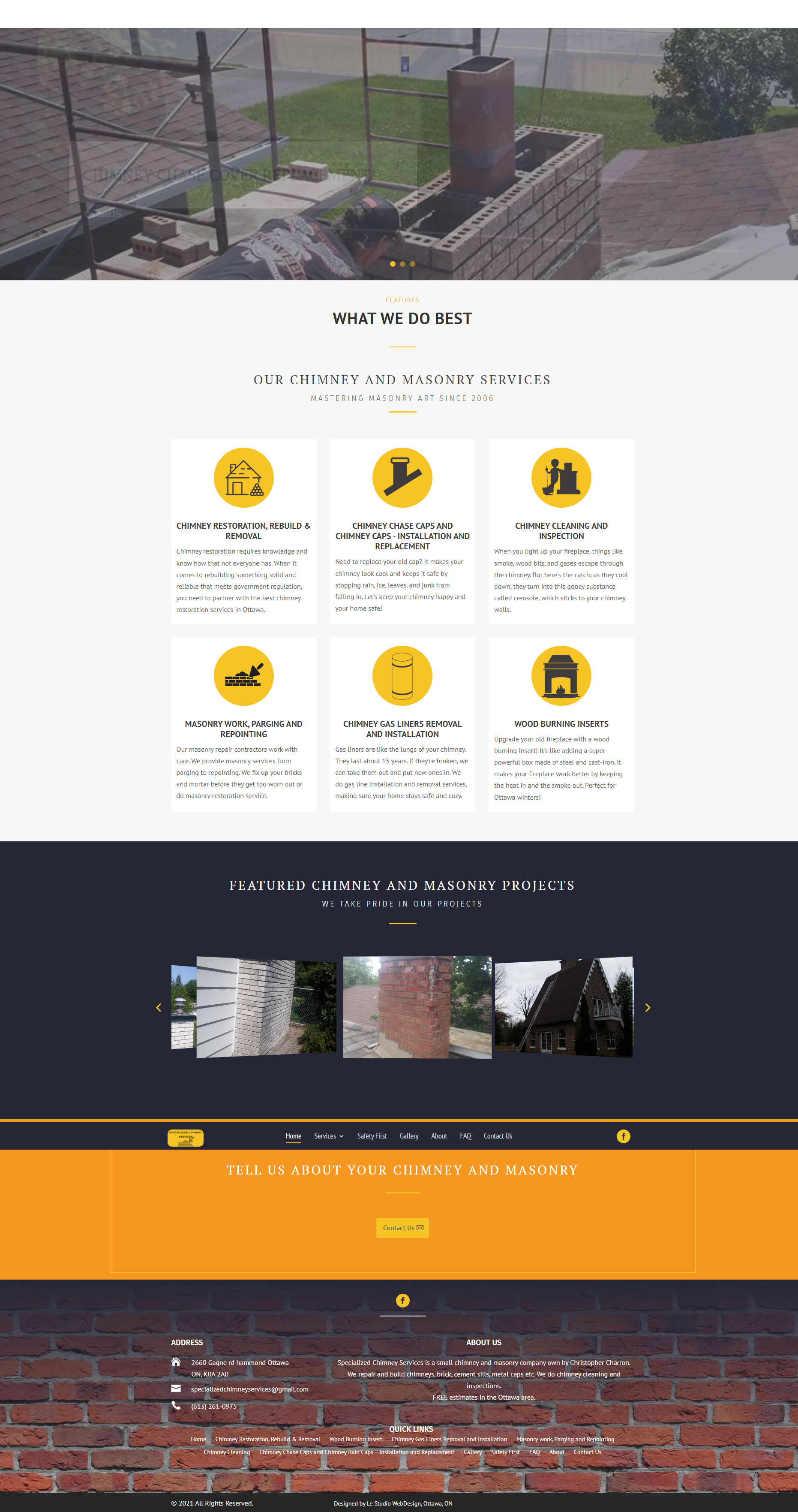 Le Studio Webdesign - Specialized Chimney Services Portfolio